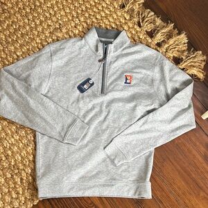 Gray Quarter-Zip Pullover with Bucknell Logo Johnnie-O brand!